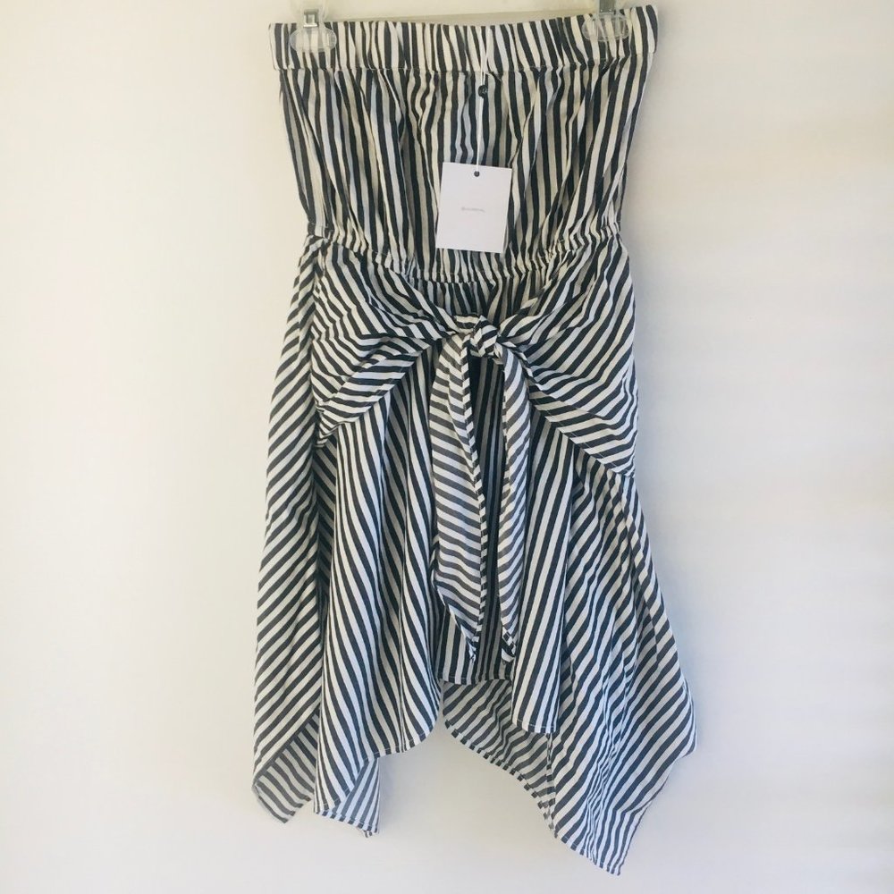 NWT L'Academie x REVOLVE Strapless Hanky Hem Dress